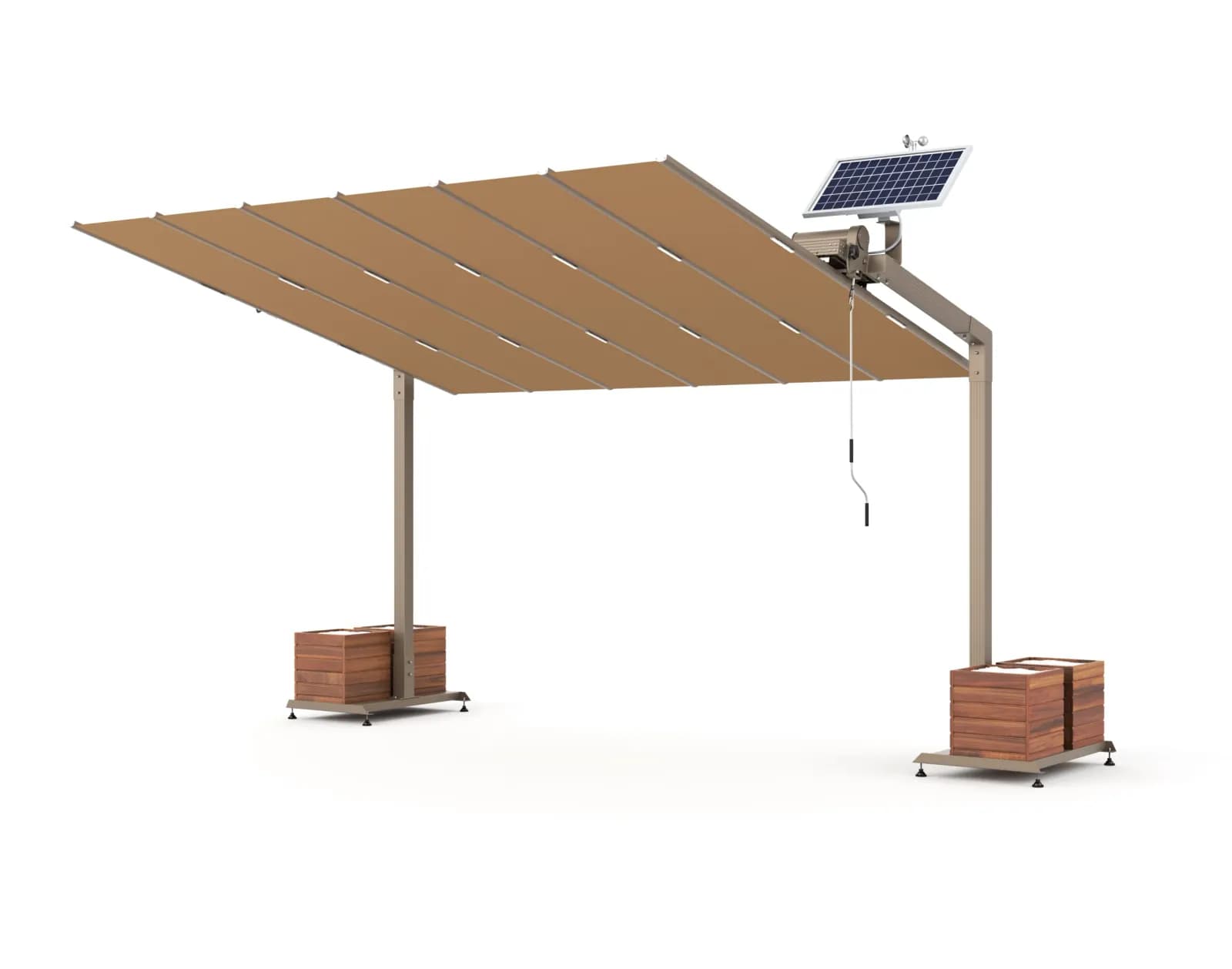 COSMOS Solar Pergo Sistemli Şemsiye – Kahverengi